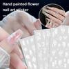 Наклейки для ногтей, элегантные, ручная роспись, цветок, бабочка, долговечные Ins, стильные наклейки для дизайна ногтей, женские аксессуары