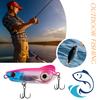 6.5CM/18G/24G Fishing Lure Light with Treble Hook Long Casting Sinking Artificial Bait with 3 Colors LED Light Saltwater Freshwater Bass Walleye