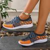 2025 Autumn New Sports Shoes Light Lace-up Fabric Round Head Solid Color Single Shoes Low-top Socks Women's Shoes