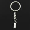 Fashion 30mm Key Ring Metal Key Chain Keychain Jewelry Antique Bronze Fire Extinguisher Fireman 23x6x6mm Pendant
