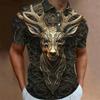 Animal Men Polo 3d Tiger&Lion Printed Ferocious Beast Men’S Clothing Summer Casual Short Sleeve Loose Oversize Shirts Senior Top