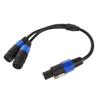Speaker Splitter Cable Professional Plug and Play Speaker Male To 2 Female Extension Cable for