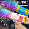 40 Hole Bubble Blowing Toy Bubble Machine Gift Holiday Gift Outdoor Bubble Gun (Without Bubble Water)