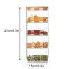 Tiered Glass Storage Jars Snack and Dried Fruit Organizer Glass Salad Bowl with Lid