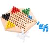 Wooden Chinese Checkers Chinese Style Wooden Hexagonal Checkers Practical Checker Board Children