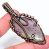 Natural Purpurite Gemstone Handmade Copper Wire Wrap Gift Pendant 2.96" U3D51