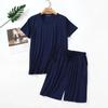 Men's Pajamas Summer Modal Short-Sleeved Shorts Home Wear Thin Round Neck Casual Suitable for Daily Wear Plus Size Pajama Set