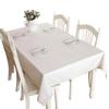 Simple Plain White Linen Cotton Flower Lace Edges Table Cloth Rectangular Tablecloth Dustproof Table Covers Toalha De Mesa