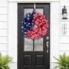 Independence Day Wreath Door Hanging, Home Fabric Decorations, Holiday Window Props