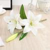 1Pc Artificial Flower Branch Vivid Easy Maintain Plastic Beautiful Silk Lily Bouquet Decor for Wedding