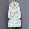 Women's Winter Plus Size Slim Knee-length Collarless Thickened Hooded Warm Loose Winter Casual Down Coat
