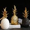 Nordic Light Luxury Ceramic Pineapple Golden Creative Home Living Room Porch Model Room Soft Decoration Wedding Gift Decor