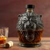 280ml Whiskey Decanter with Leak-Proof Seal Stopper Lion Design Large Capacity