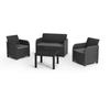 Resin Garden Furniture – Allibert by KETER – 4 People – SAN REMO – Graphite Gray