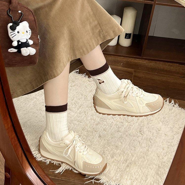 Winter Warm Retro Versatile Platform Forrest Gump Sports Shoes Women's 2024 New Autumn Lightweight German Training Casual Shoes Women