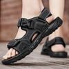 Summer Men's Casual Velcro Sandals, Outdoor Breathable, Lightweight, Fashionable, Versatile Beach Shoes, Men's Shoes