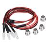 4PCS 5mm Headlights RC Accessory LED Lights for 1/10 Model Car Truck (13#White Light Red Light)