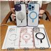 Applicable To Apple 16/15PM Phone Case IP14 Protective Case 13pro Acrylic 12 Magnetic 11 with Lens
