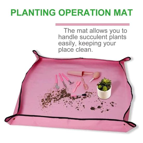 Plant Repotting Mats Foldable Wear-resistant Oxford Cloth Plant Transplanting Mat for Home
