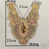 2pcs Fashion Sewing Accessories Embroidered Sequin Fabric DIY Applique Trim Lace Collar