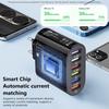 6 Port USB Charger PD 6 In 1 Fast Charging Mobile Phone Charger Adapter For Cellphone QC 3.0 Multi Ports Wall Charger US/EU Plug