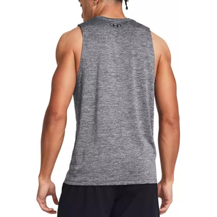 Under Armour Solid Color Round Neck Pullover Comfortable Casual Training Sports Slim Fit Sleeveless Vest Men Vest Rhino-Gray 1382795-025