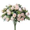 Ornament Simulation Plants Leaves Floral Arrangement Artificial Eucalyptus Rose Lifelike Flowers