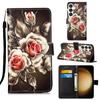 Metal Style Roses PU Leather Wallet Flip Photo Frame Case for iPhone Samsung Huawei Honor Xiaomi Redmi Oppo Vivo Google TCL Infinix...