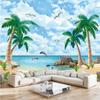 Natural Scenery Coconut Tree Beach Sea View 3d Wall Papers Home Decor Bedroom Decor Wallpaper