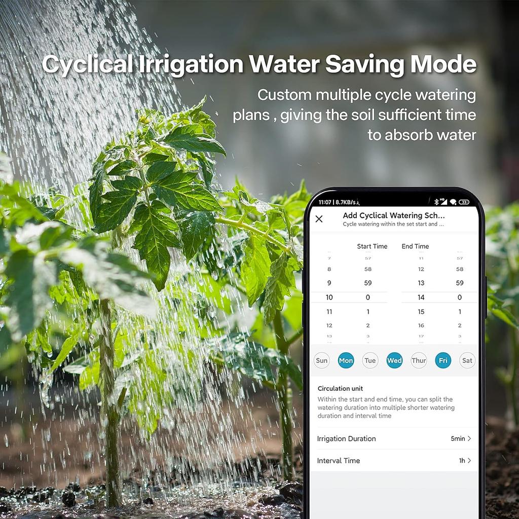 Garden Irrigation Watering System, Automatic Water Timer, Remote Sprinkler Programmer