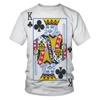 Playing Cards 3D Printing Men's and Women's Fashion T-shirt Poker Street Clothing Loose Comfortable Fabric O-ne
