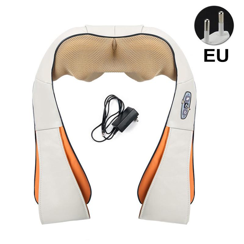 U Shape Kneading Shiatsu Infrared Heated Kneading Car/Home Massagem Cervical Back Neck Massager Shawl Device Shoulder Massager