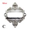 5PCs Name Card Label Frame Card Holder Antique Tags Drawer Pull Label Holder Cabinet File Vintage