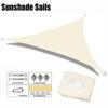 Shade Sails, Triangle Garden Patio UV Resistant Waterproof Polyester Awning, Swimming Pool Awning, Camping Hiking Sail Canopy
