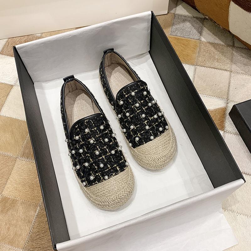 Female Footwear Espadrilles Women's Shoes Loafers Round Toe With Stylish New In Spring Designer Autumn Vulcanized For Shoe