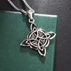 Fashion Antique Silver Color Irish Knot Charms Geometric Pendant Necklace Irish Celtic Knot Necklace Vintage Jewelry Gifts