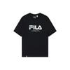 Fila Letter Print Round Neck Short Sleeve T-Shirt Women Tops Black F11W149102F-NV