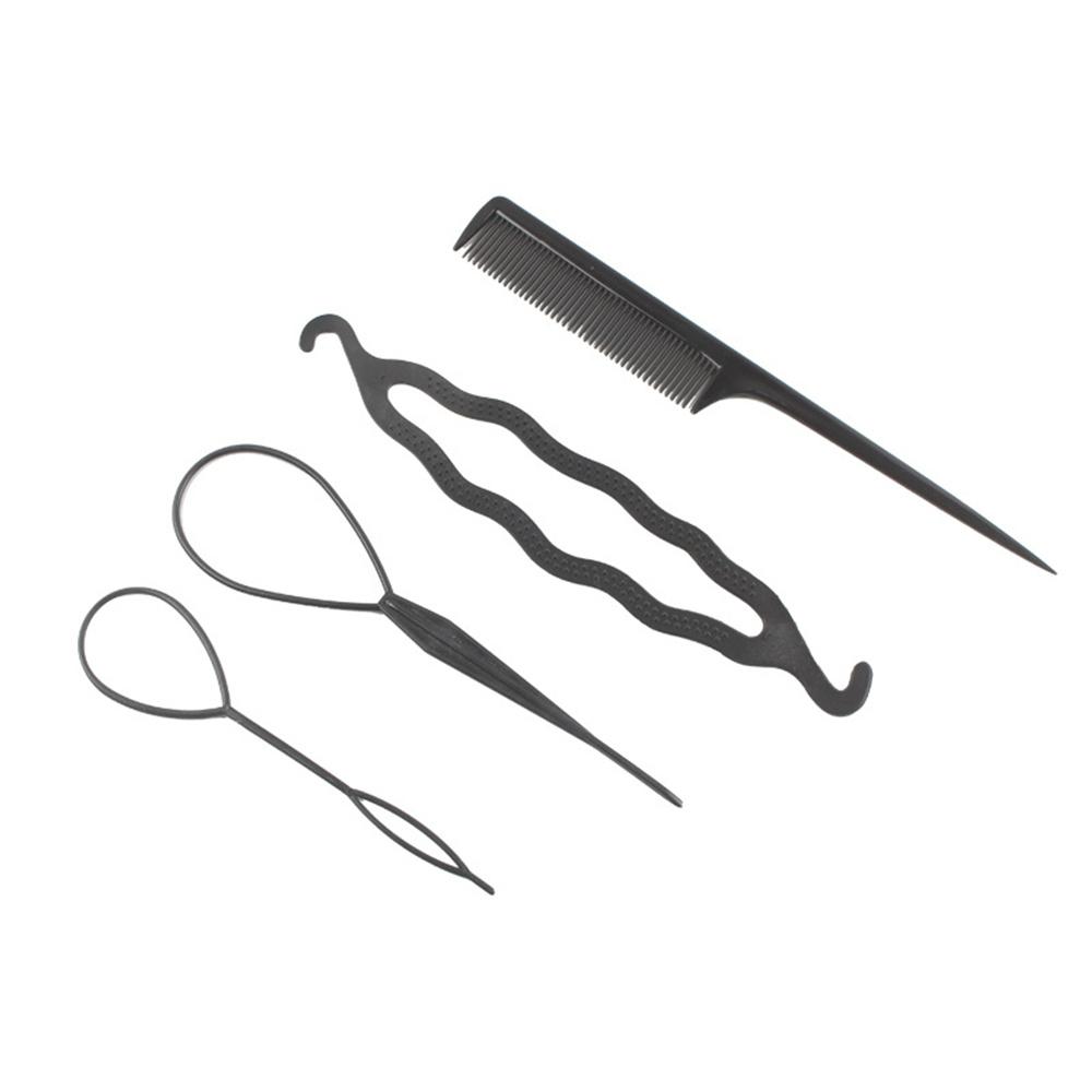 2 Sets Hair French Braid Tail Clip Magic Styling Stick DIY Bun Maker Tool