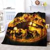 Jurassic Park Blankets for Beds Home Travel Adult Flannel Blanket for Couch Bed Living Room Sofa Child Keep Warm King Size