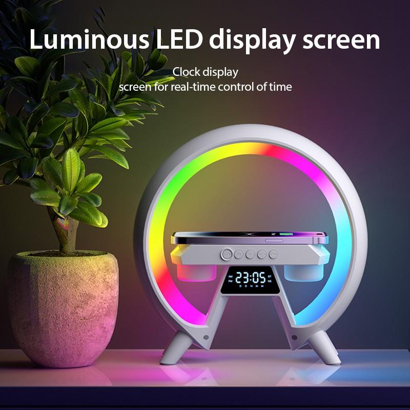 Multifunctional Night Lights Alarm Clock Music Speaker Wireless Charger 3 In 1Bedside Table Lamps G Styling Light Home Bedroom Decor