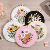 Embroidery Hoop Flower Embroidery Needle Punch Cross Stitch Kit DIY Embroidery Kits For Beginners