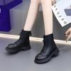Large Size Warm Booties With Laces Elegant Medium Heels Lace-up Women's Ankle Boots Winter 2024 Autumn Chic Female Short Shoes