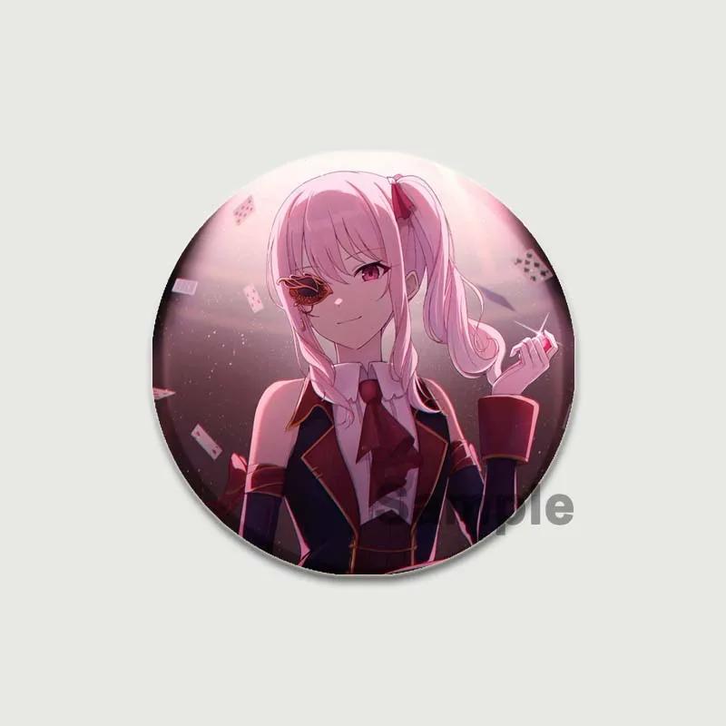 32/44/58mm Cute Project SEKAI Anime Pins Akiyama Mizuki Tinplate Badge DIY Custom Cartoon Girl Brooch Pin for Hat Bag Fans Collection Gifts