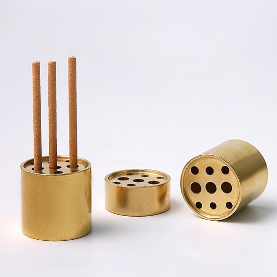 Decorative Mini Incense Holder Copper Heat-resistant Incense Base with 9 Holes Creative Sandalwood Incense Burner
