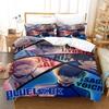 Anime Blue Lock Bedding Set Duvet Cover Set King Queen Twin Double Size Comforter Cover Set For Teens and Boys Anime Lover