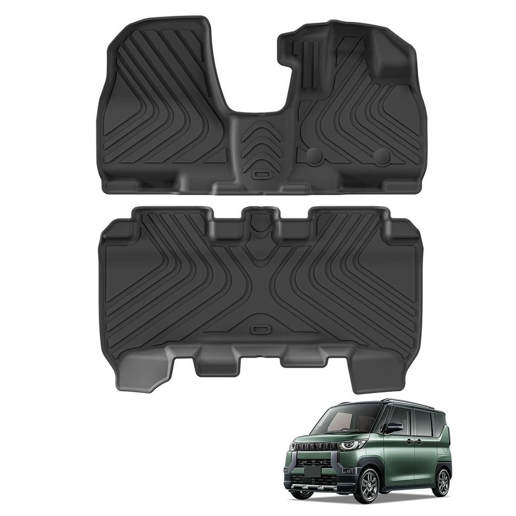 3D Floor Mats and Pedal Mats for Mitsubishi Delica Mini and Nissan Roox 40 Series Includes Front and TPE Material for Scratch and Protective