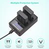 EN-EL14 Battery & Charger Kit 2pcs 7.4V 1500mAh Battery + 1pc LED2-EL14 Dual Channel Camera Battery