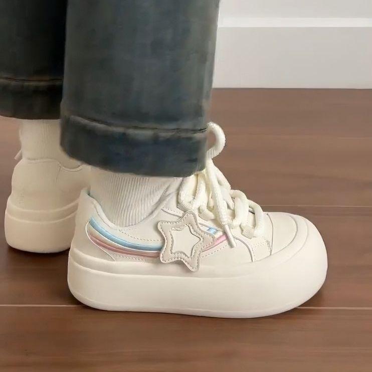 Spring Design Sense Little White Shoes Ins Trend Versatile Casual Star Shoes