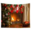 Christmas Decoration Tapestry Snowflake Santa Claus Room Decoration Fireplace Tapestry Gift Christmas Wall Decoration Home