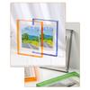 Floating Photo Frame Horizontal Vertical Neon Acrylic Home Gallery Office Wall Mount Desktop Standing Decorative Picture Poster Display Frame